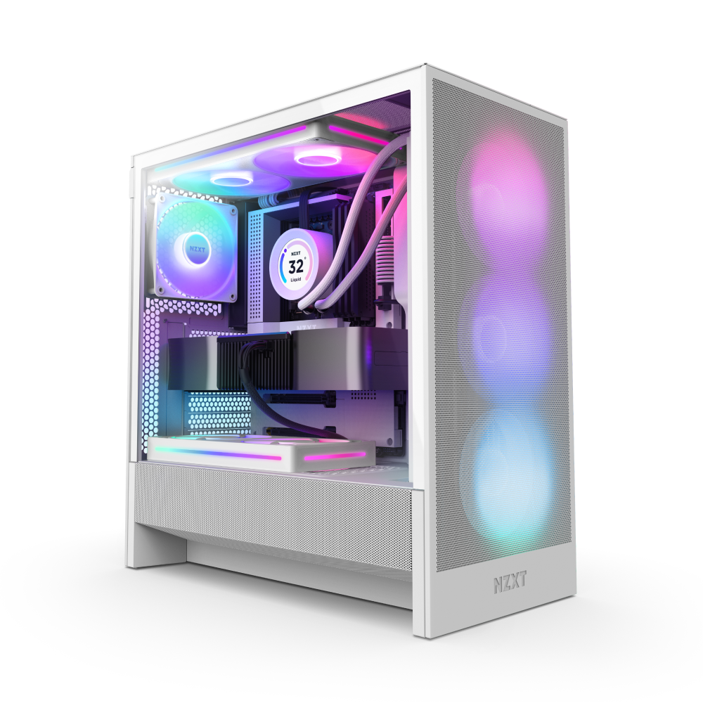 Gabinete NZXT H5 Flow RGB Blanco
