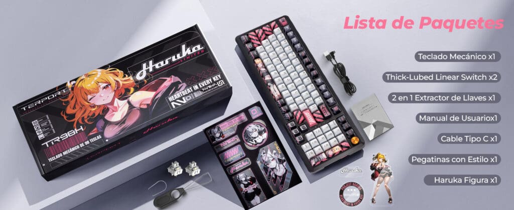Teclado Mecánico Gamer Anime TERPORT HARUKA