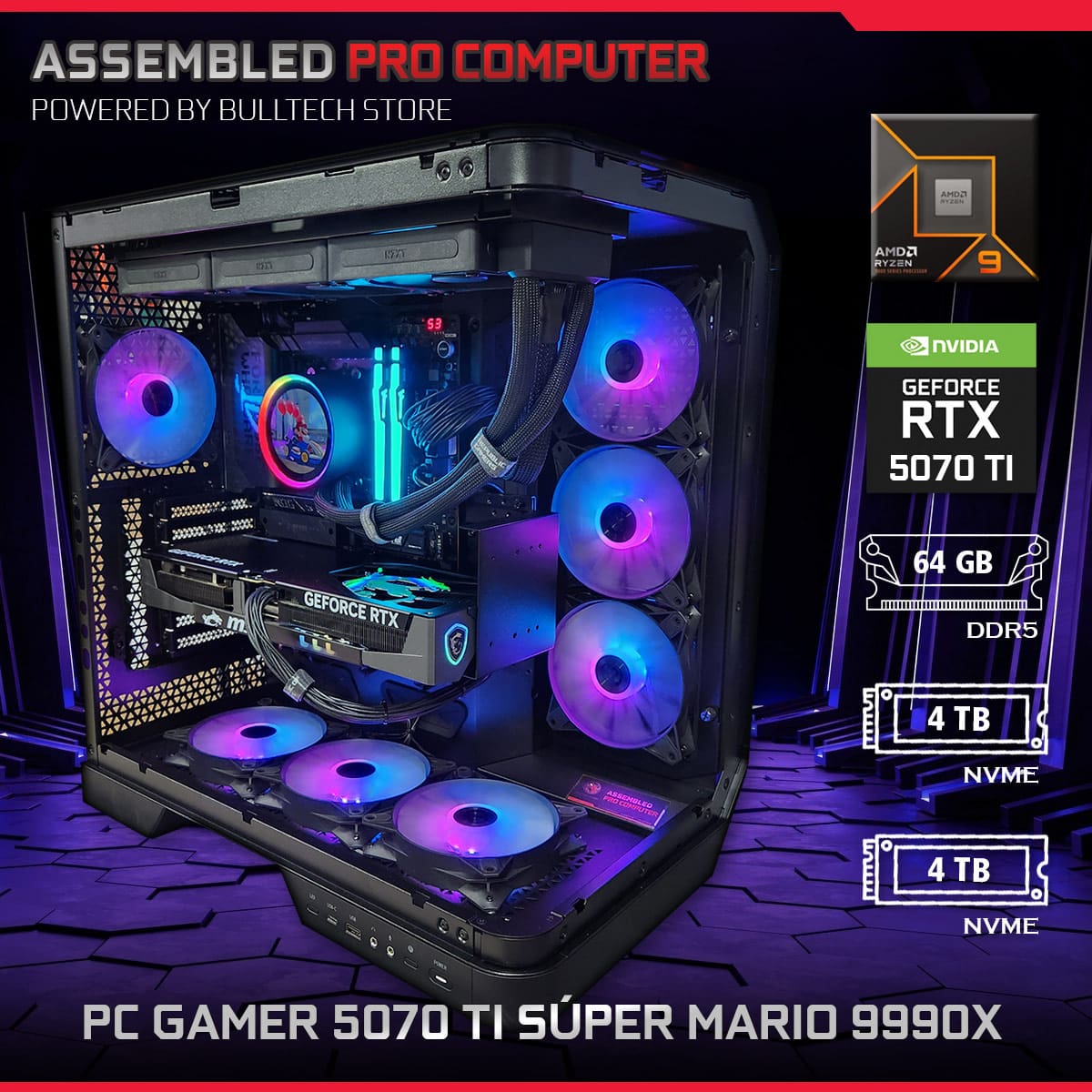 PC Gamer 5070 TI Súper Mario 9990X