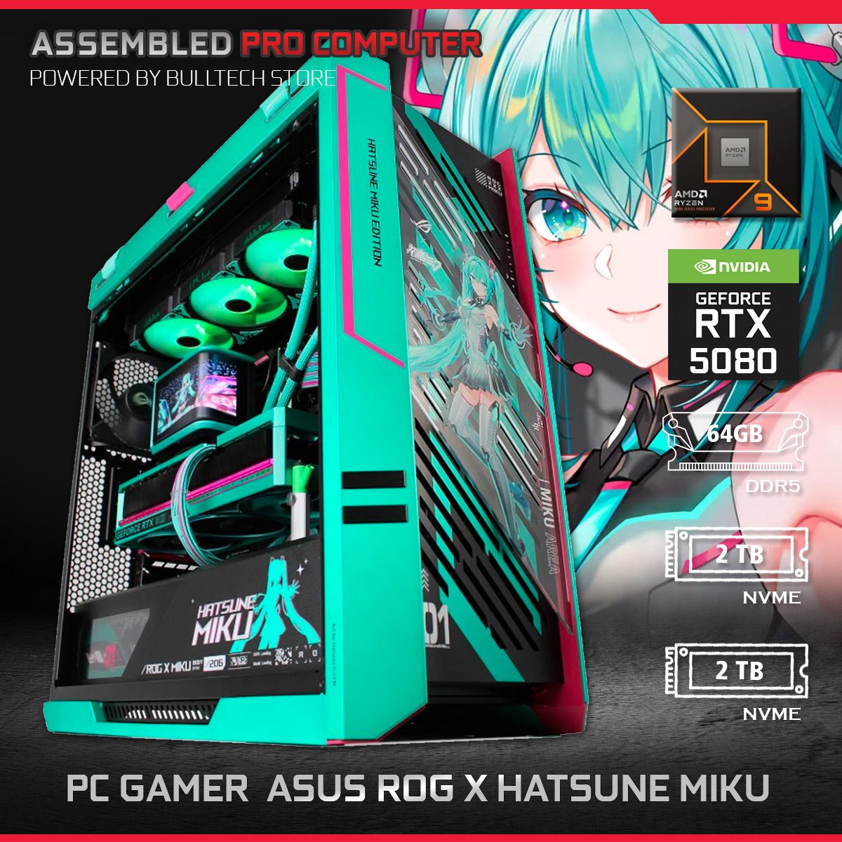 PC Gamer Asus Rog Hatsune Miku Edition - Bulltech Store - Tienda en CDMX