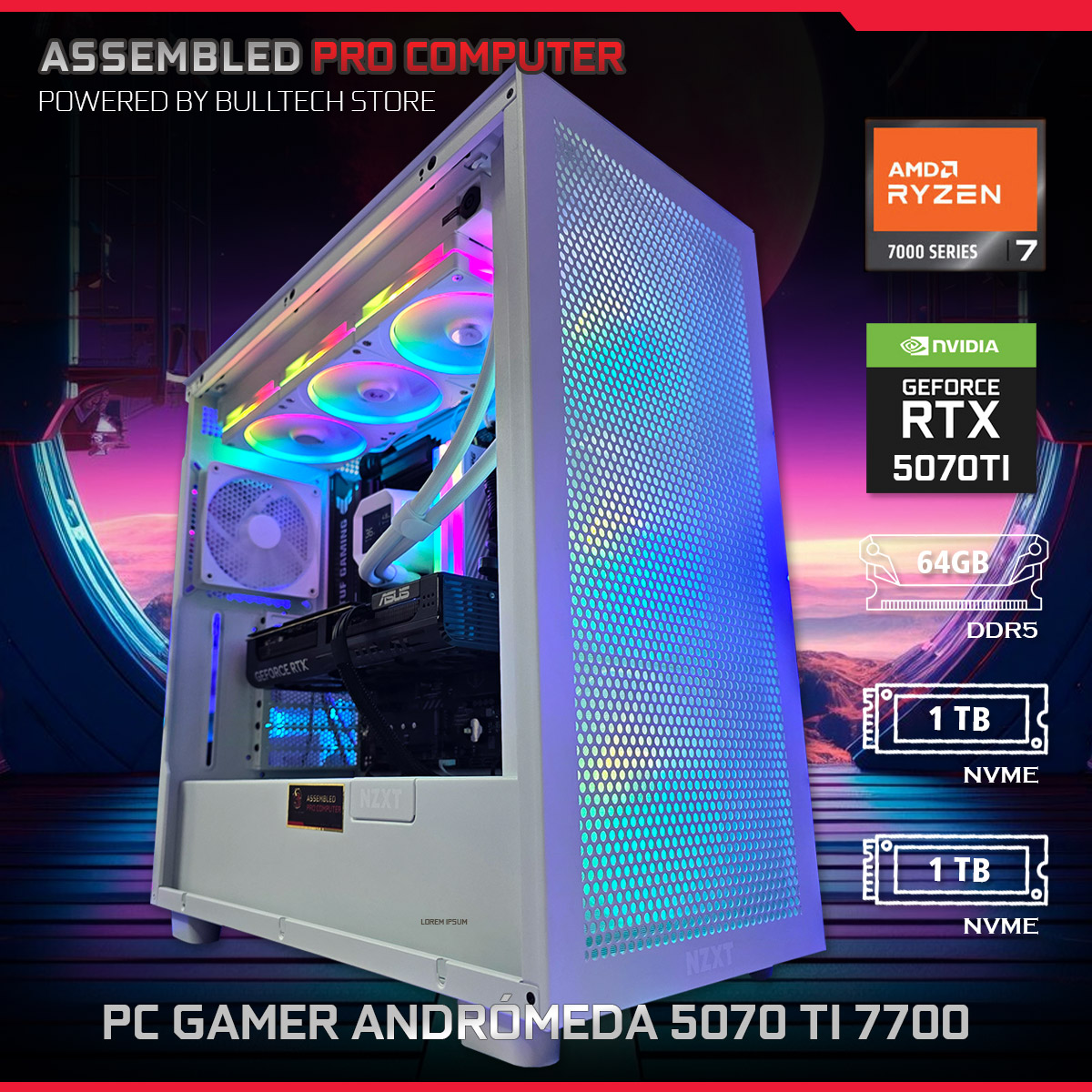PC Gamer Andrómeda 5070 TI 7700 - Bulltech Store - Tienda en CDMX