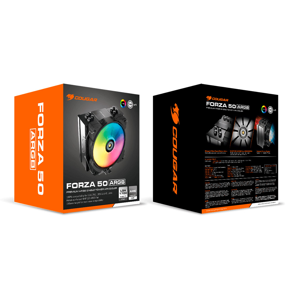 Disipador para CPU Cougar Forza 50 ARGB - Bulltech Store - Tienda de Cómputo en CDMX - PC Gamer