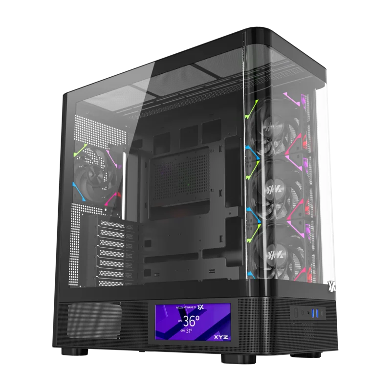 Gabinete XYZ QUANTUM PRO Black - Bulltech Store - Tienda de Cómputo en CDMX - PC Gamer