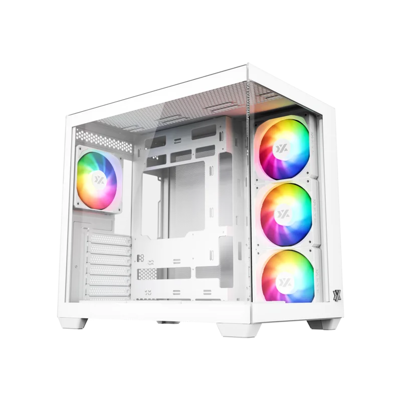Gabinete XYZ TESSERACT X White - Bulltech Store - Tienda de Cómputo en CDMX - PC Gamer
