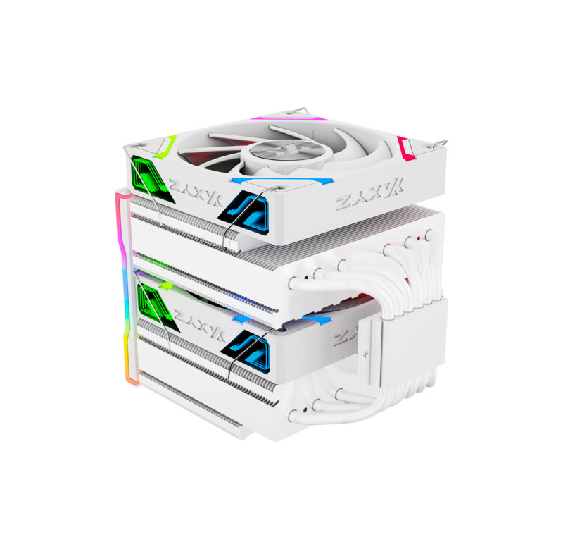 Disipador para CPU XYZ Thermax Pro Duo White - Bulltech Store - Tienda de Cómputo en CDMX - PC Gamer