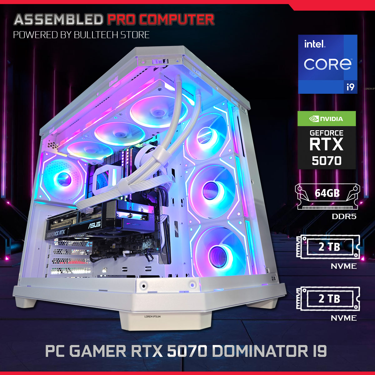 PC Gamer RTX 5070 Dominator i9 - Computadora Gamer y Profesional - Bulltech Store - Tienda en CDMX - Assembled Pro Computer