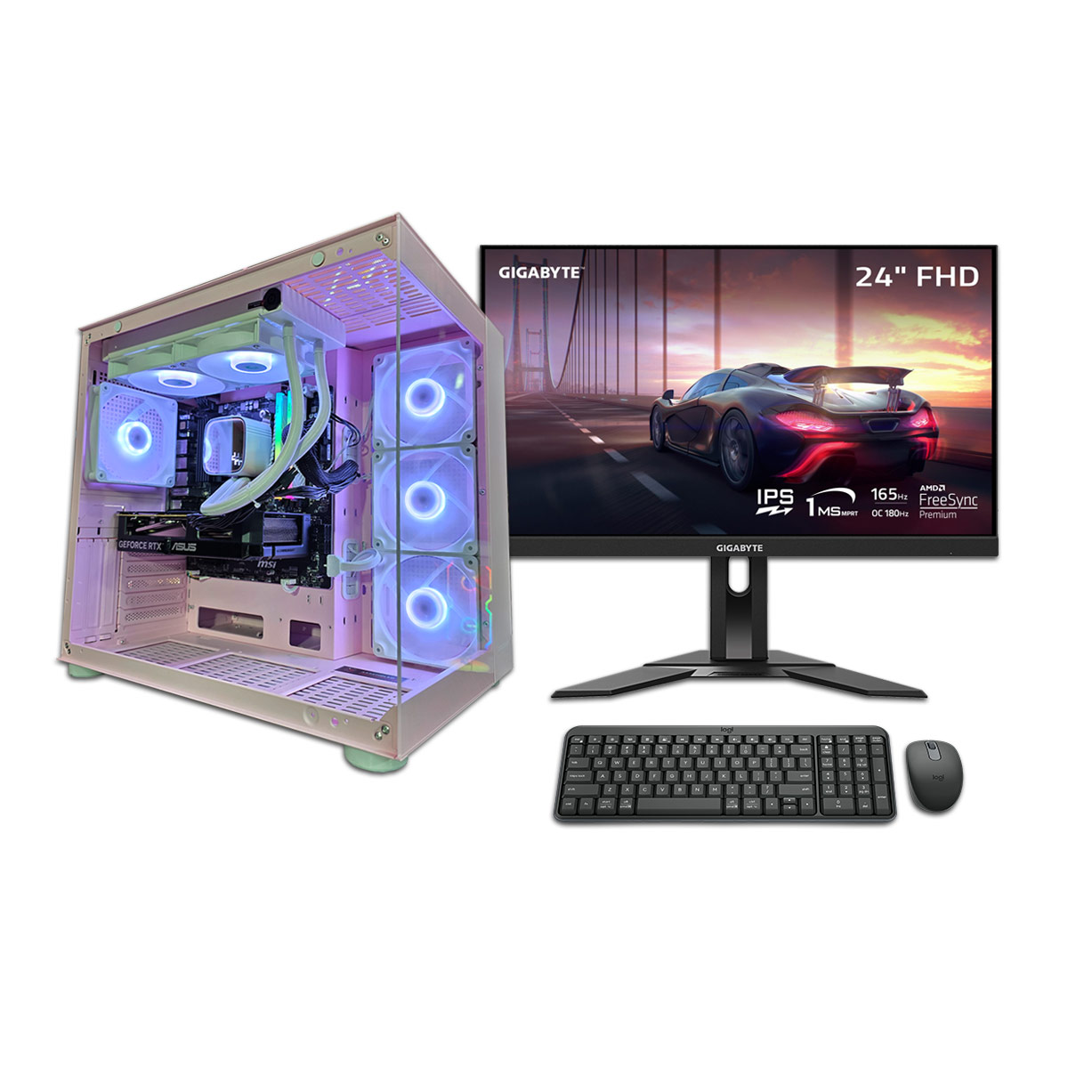 PC Gamer Pink Cougar RTX 5050 / Monitor Gamer 24" / Kit de Teclado & Mouse - Computadora Gamer y Profesional - Bulltech Store - Tienda en CDMX - Assembled Pro Computer
