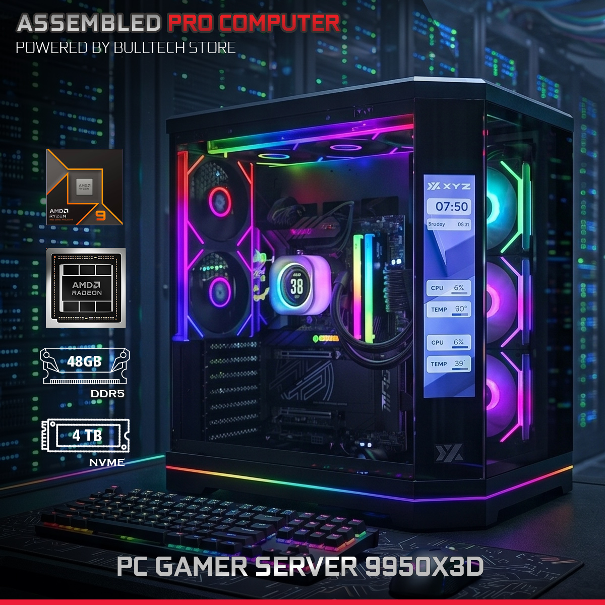 PC Gamer Server 9950X3D - Computadora Gamer y Profesional - Bulltech Store - Tienda en CDMX - Assembled Pro Computer