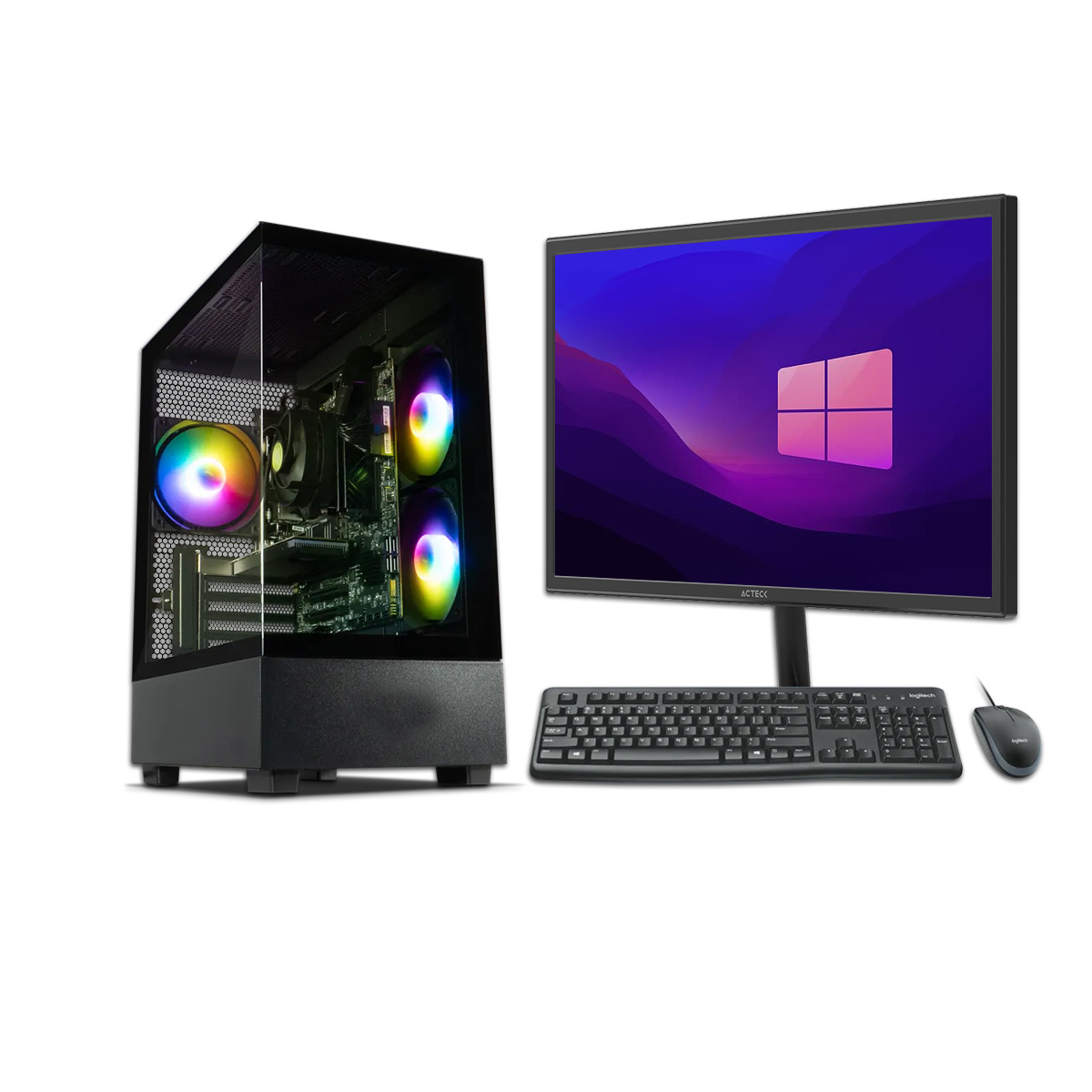 Computadora Profesional School 3200G / Monitor 22″ / Kit de Teclado & Mouse / Computadora Profesional