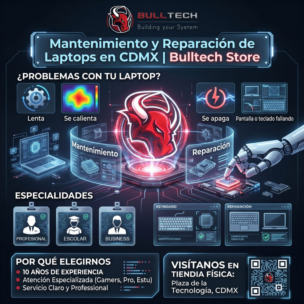 Mantenimiento y Reparación de Laptops en CDMX | Bulltech Store