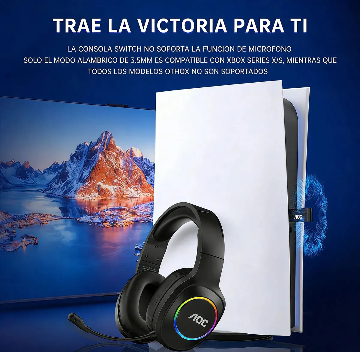 Audífonos Gamer AOC Captain 700 Pro - Tienda de Cómputo en CDMX - PC Gamer - Computadora Gamer