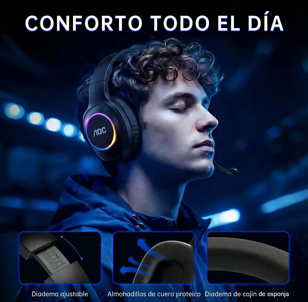 Audífonos Gamer AOC Captain 700 Pro - Tienda de Cómputo en CDMX - PC Gamer - Computadora Gamer