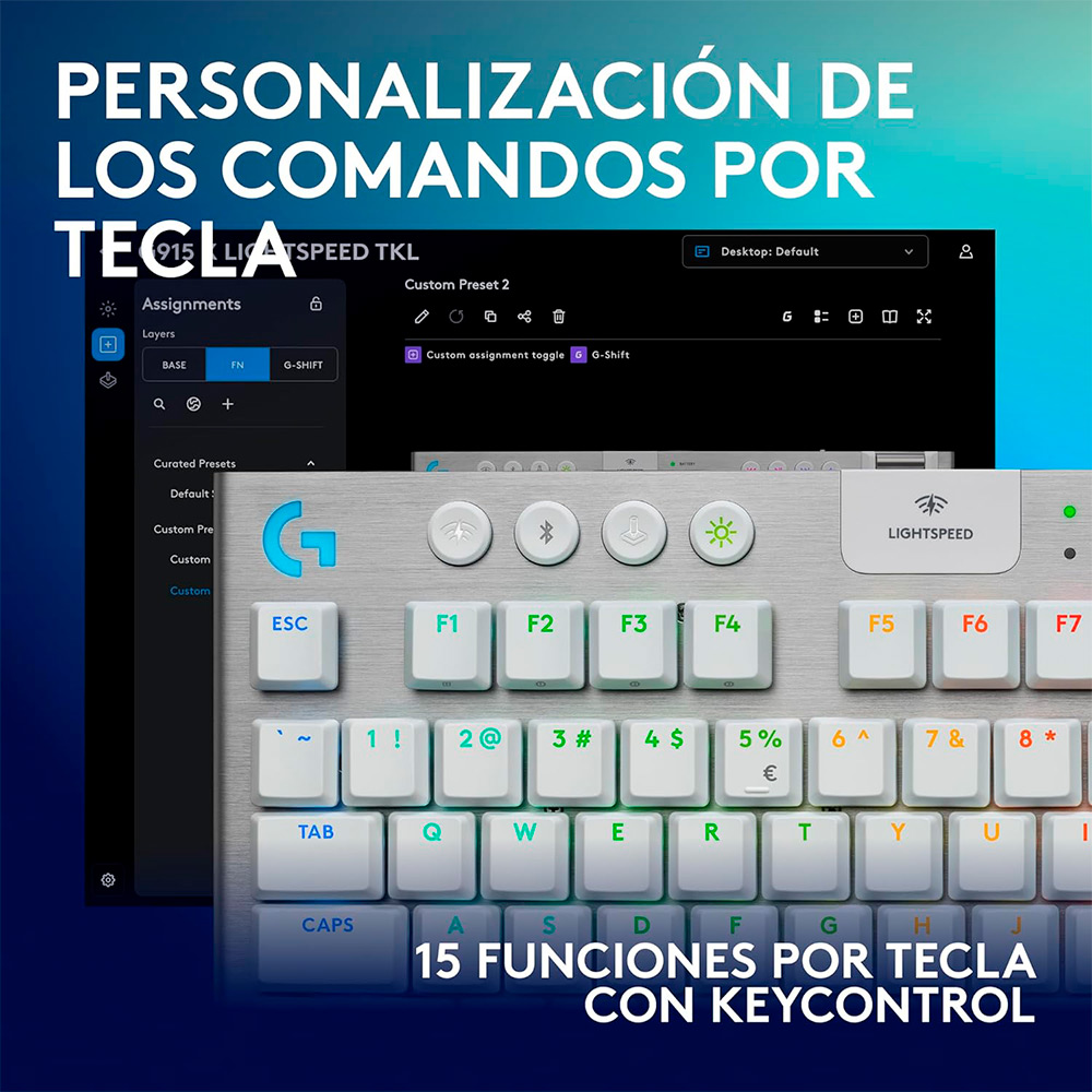 Teclado Mecánico Logitech G G915 X Lightspeed TKL - Tienda de Cómputo en CDMX - PC Gamer - Computadora Gamer