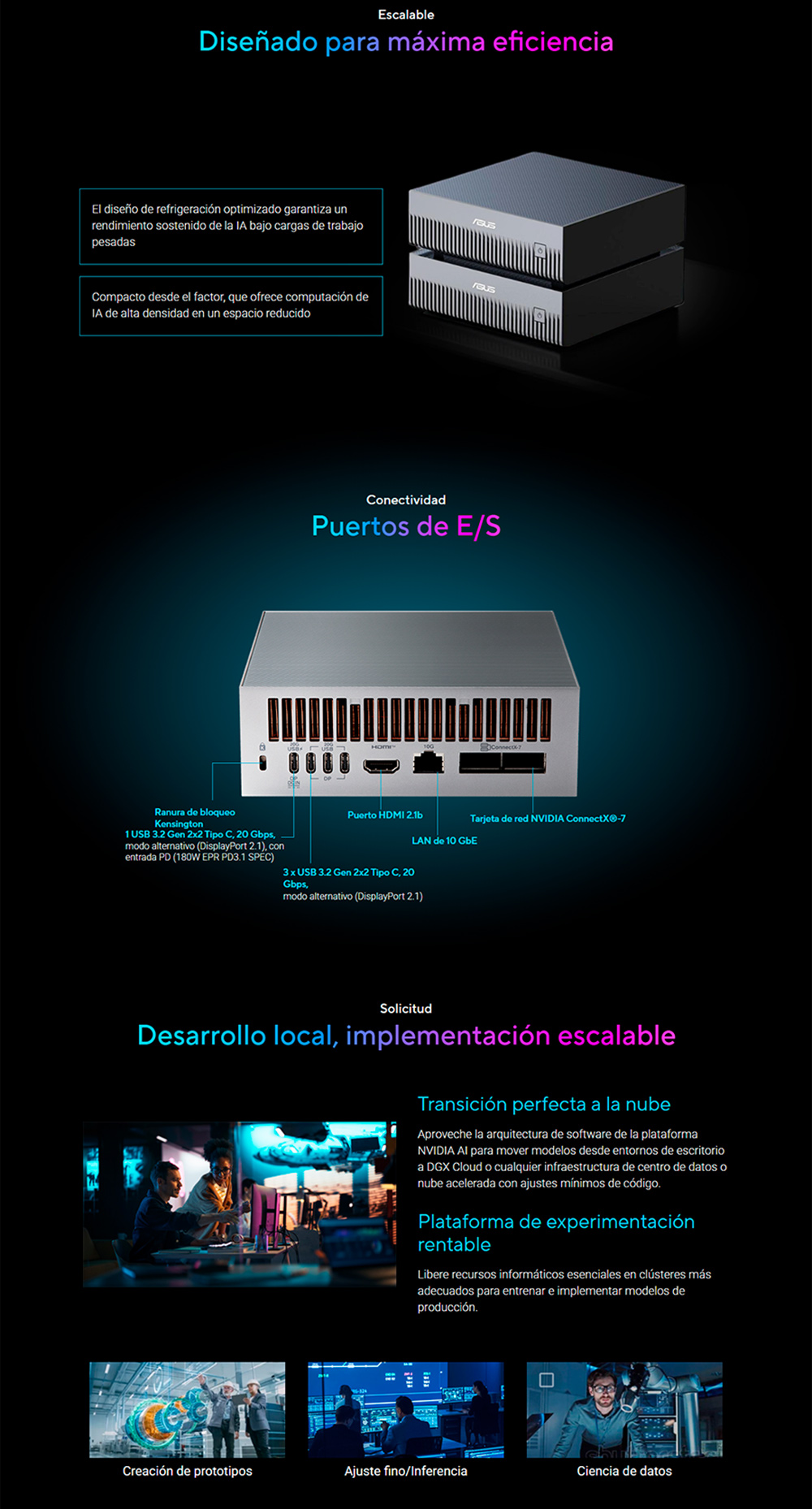 Supercomputadora de IA ASUS Ascent GX10