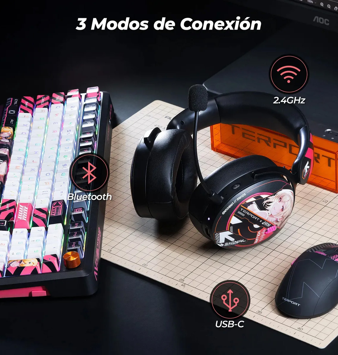 Audífonos Gamer Terport X Haruka HM4 - Tienda de Cómputo en CDMX - PC Gamer - Computadora Gamer